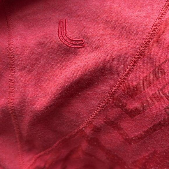 Small Pink Chevron Cowl Neck Active Pullover Top - Picture 7 of 7